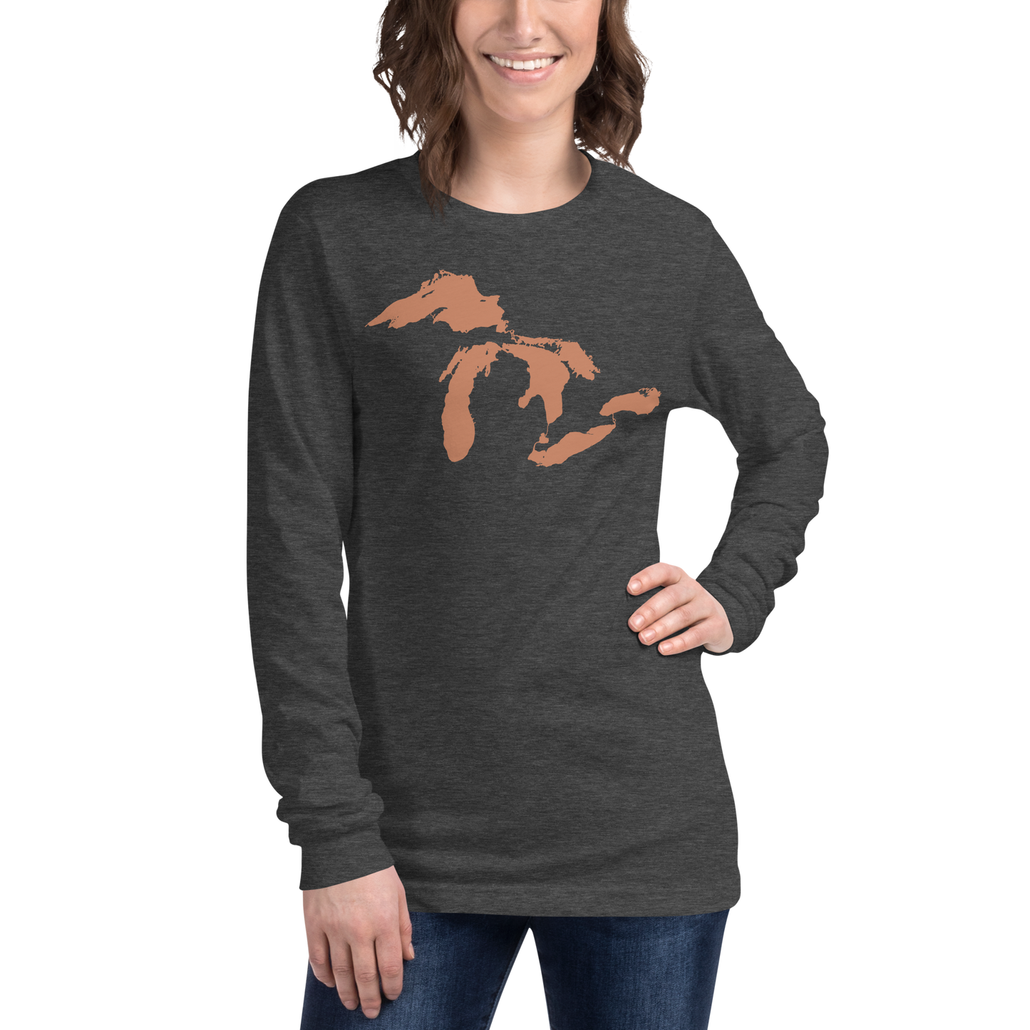 Great Lakes T-Shirt | Unisex Long Sleeve - Copper