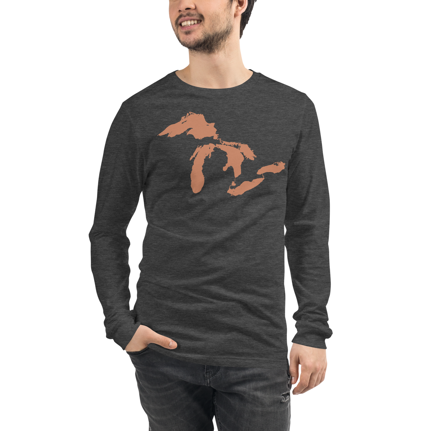 Great Lakes T-Shirt | Unisex Long Sleeve - Copper