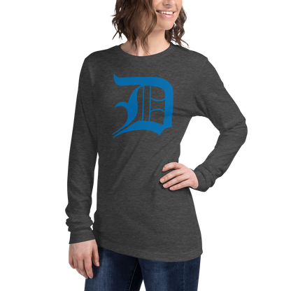 Detroit 'Old English D' T-Shirt (Azure) | Unisex Long Sleeve