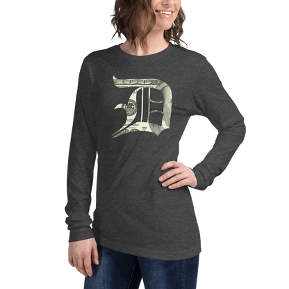 Detroit 'Old English D' T-Shirt (Benjamins Edition) | Unisex Long Sleeve