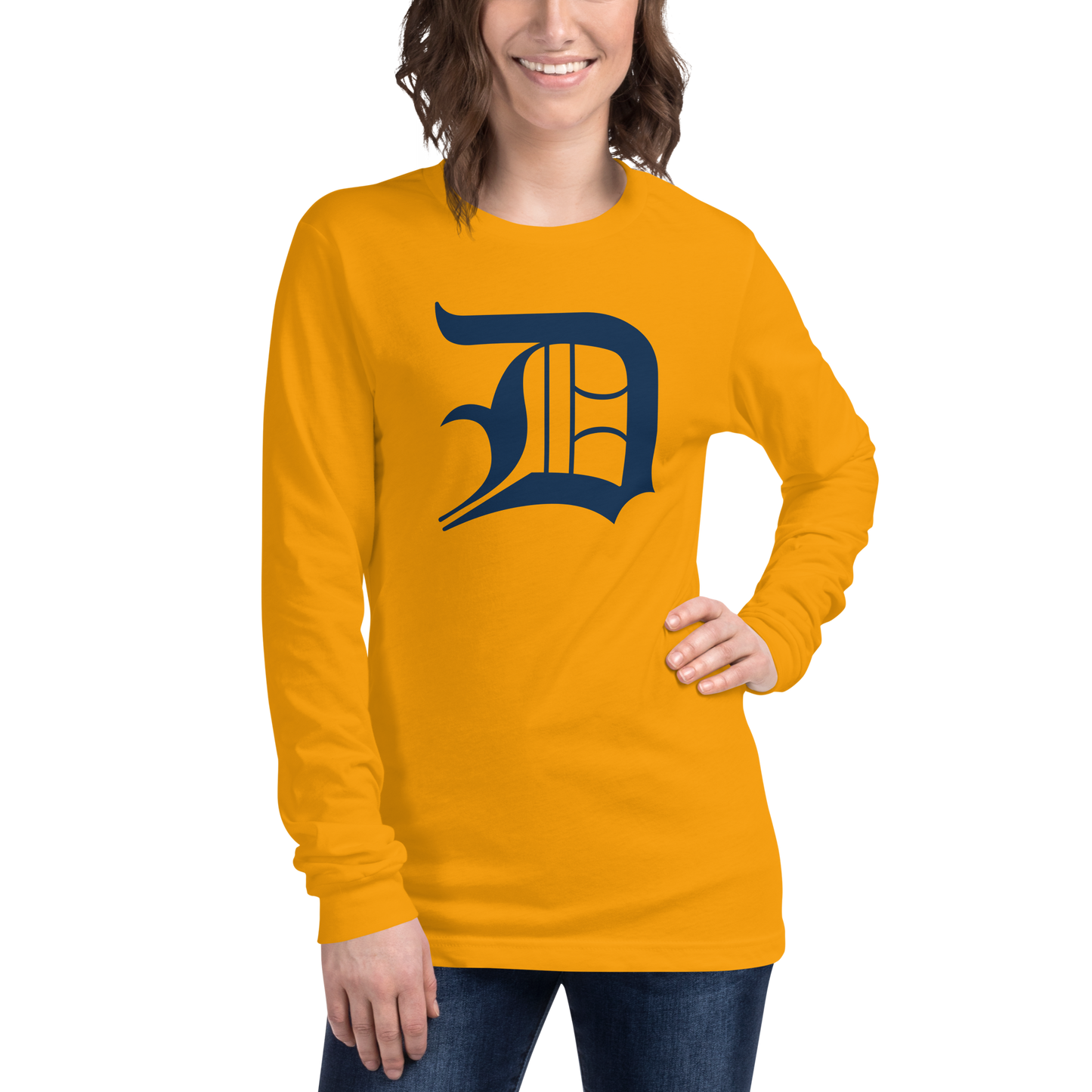 Detroit 'Old English D' T-Shirt | Unisex Long Sleeve