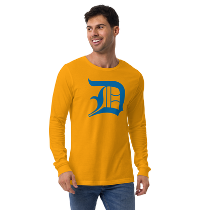 Detroit 'Old English D' T-Shirt (Azure) | Unisex Long Sleeve