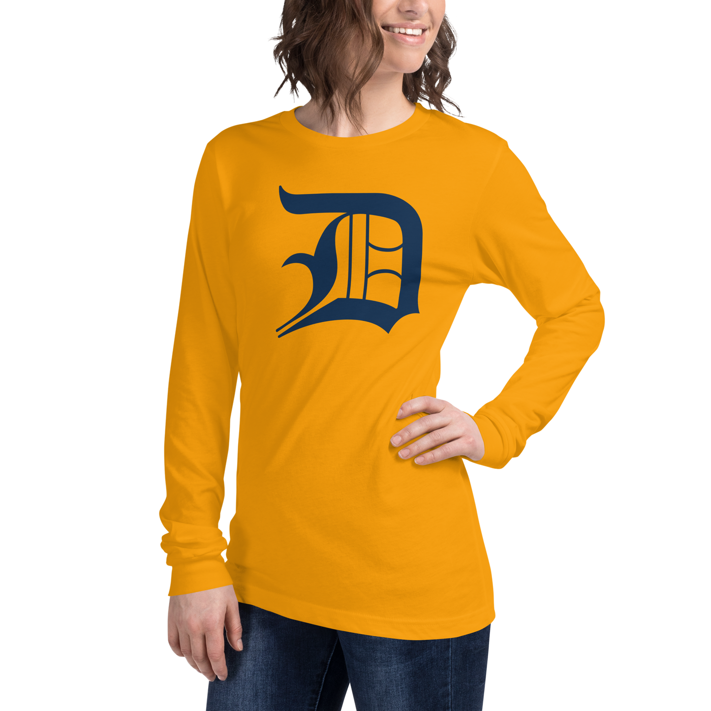 Detroit 'Old English D' T-Shirt | Unisex Long Sleeve