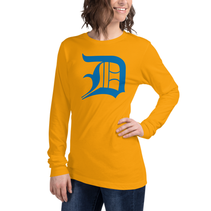 Detroit 'Old English D' T-Shirt (Azure) | Unisex Long Sleeve