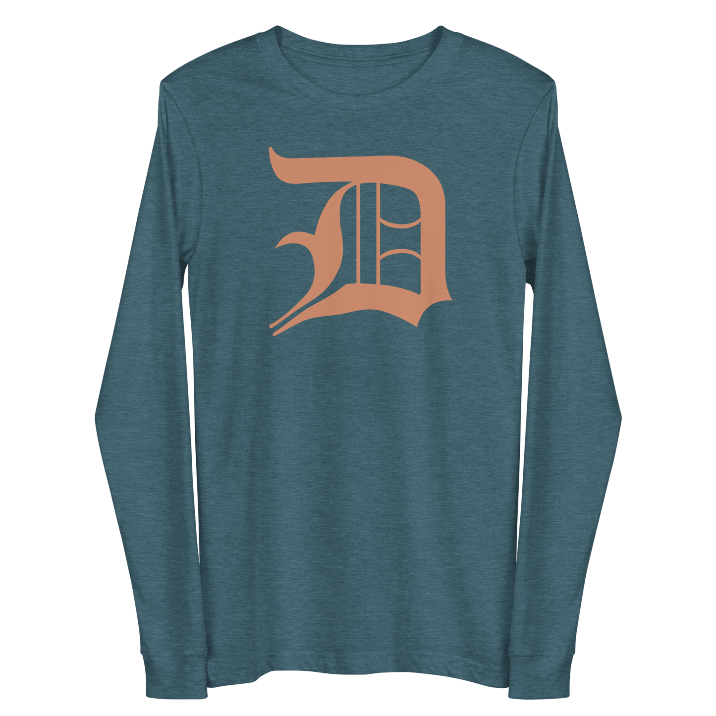 Detroit 'Old English D' T-Shirt (Copper Color) | Unisex Long Sleeve