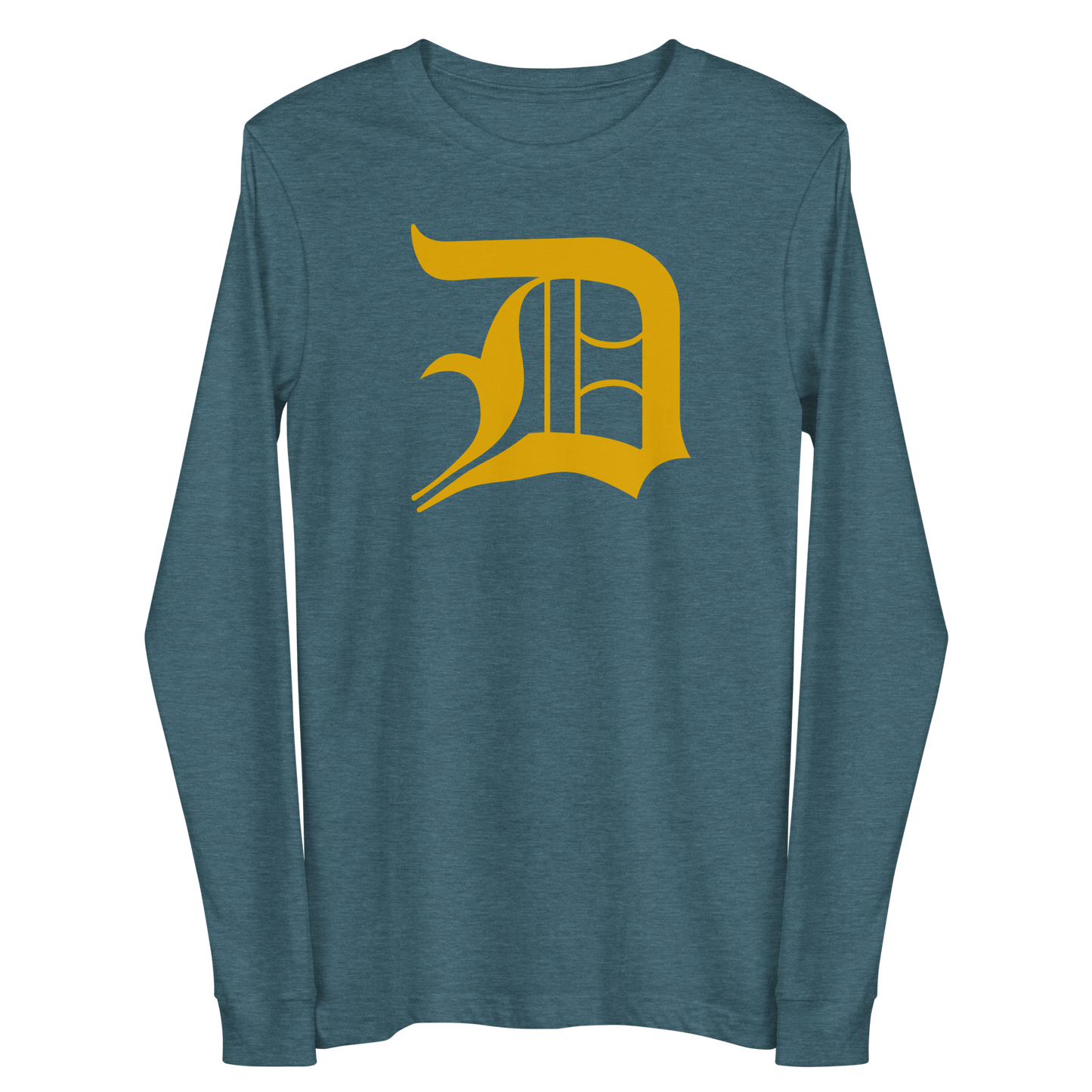 Detroit 'Old English D' T-Shirt (Gold) | Unisex Long Sleeve