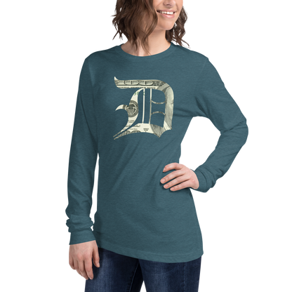 Detroit 'Old English D' T-Shirt (Benjamins Edition) | Unisex Long Sleeve