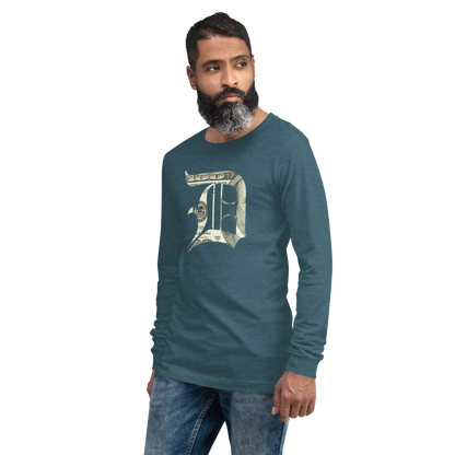 Detroit 'Old English D' T-Shirt (Benjamins Edition) | Unisex Long Sleeve