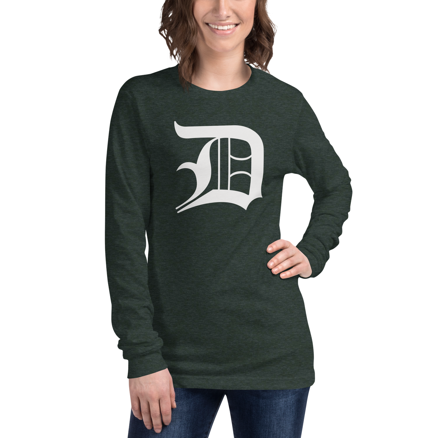 Detroit 'Old English D' T-Shirt | Unisex Long Sleeve