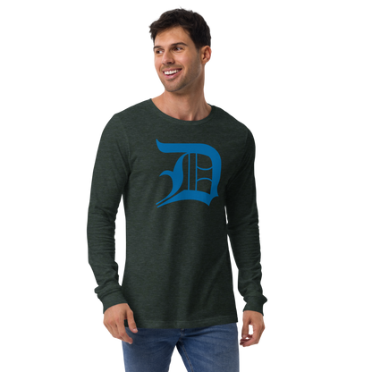 Detroit 'Old English D' T-Shirt (Azure) | Unisex Long Sleeve