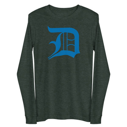 Detroit 'Old English D' T-Shirt (Azure) | Unisex Long Sleeve