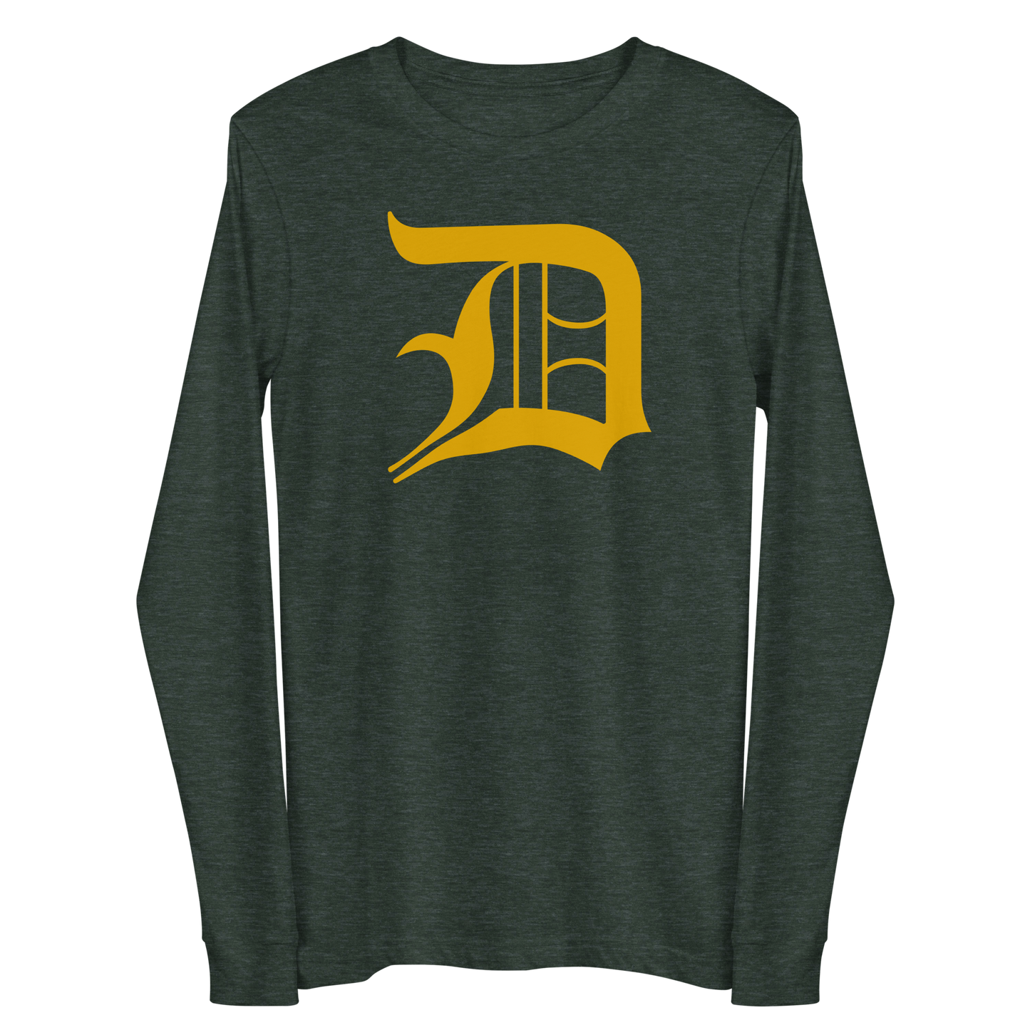 Detroit 'Old English D' T-Shirt (Gold) | Unisex Long Sleeve