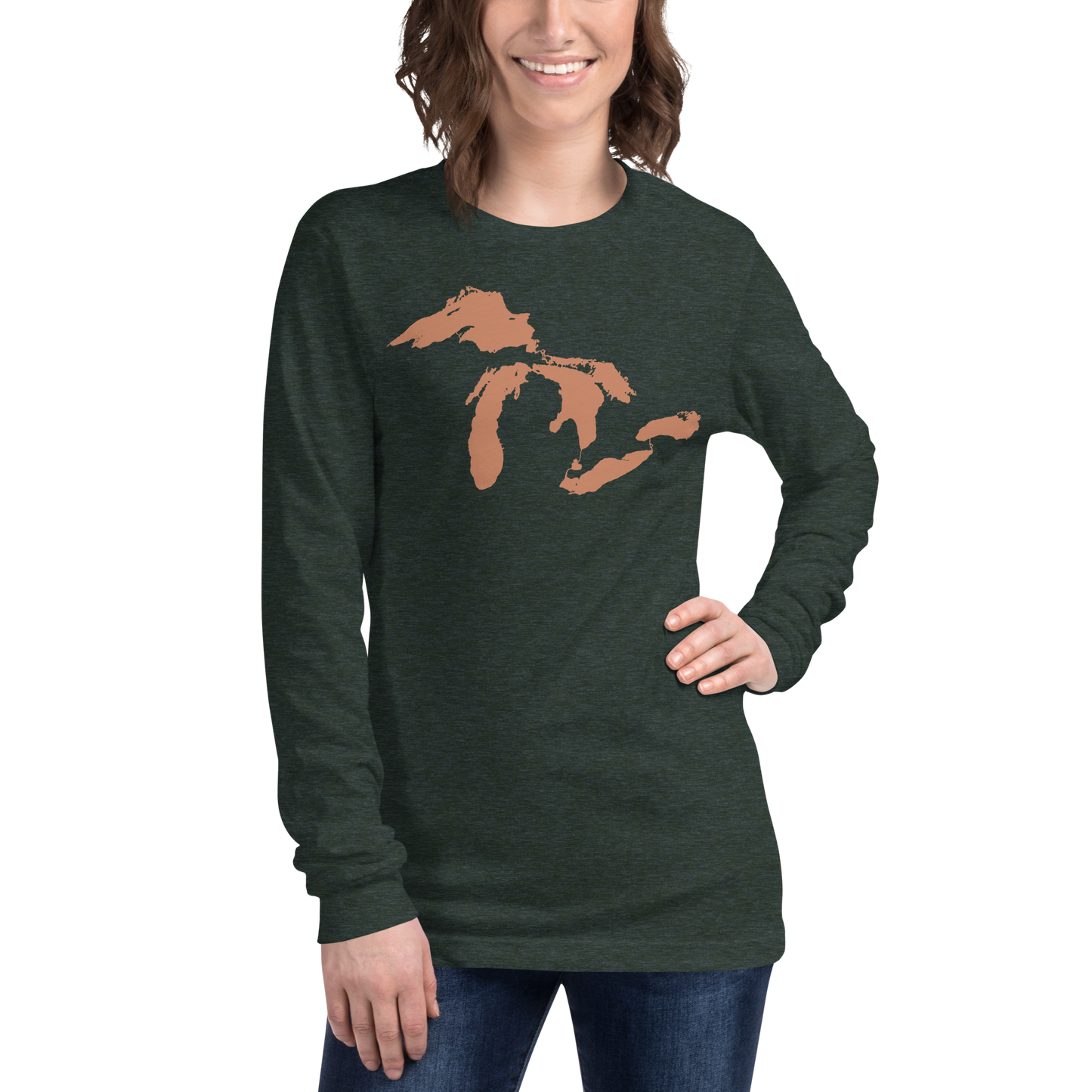 Great Lakes T-Shirt | Unisex Long Sleeve - Copper