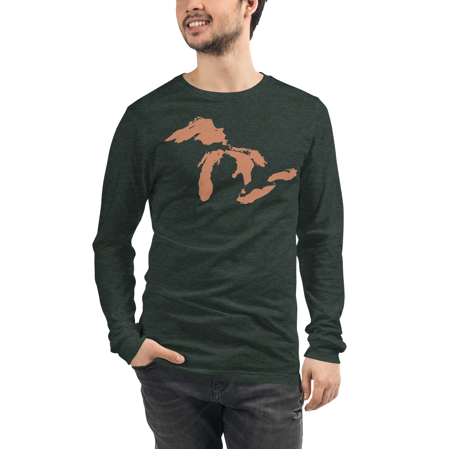 Great Lakes T-Shirt | Unisex Long Sleeve - Copper