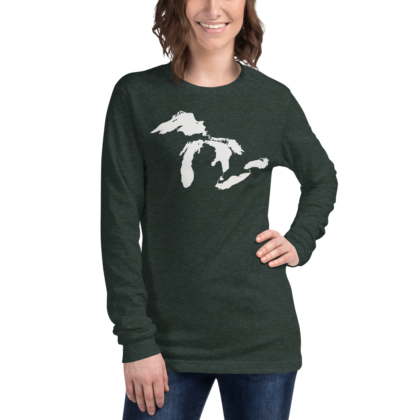 Great Lakes T-Shirt | Unisex Long Sleeve - White