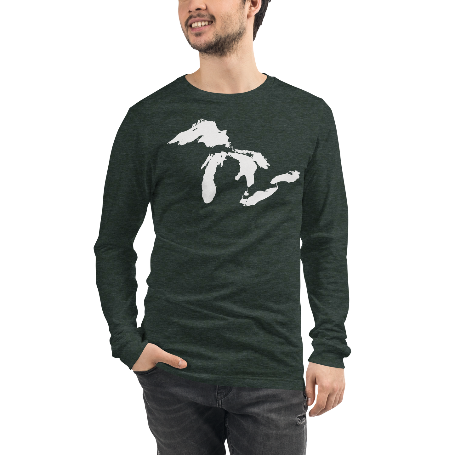 Great Lakes T-Shirt | Unisex Long Sleeve - White