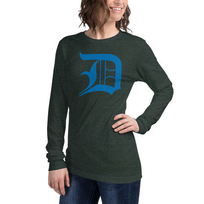 Detroit 'Old English D' T-Shirt (Azure) | Unisex Long Sleeve