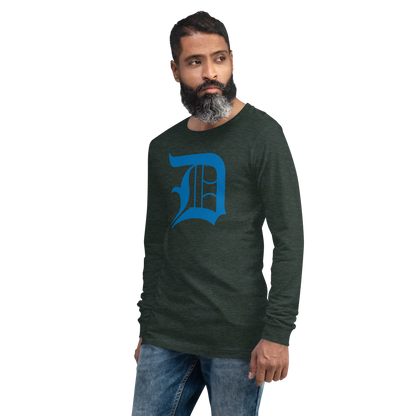 Detroit 'Old English D' T-Shirt (Azure) | Unisex Long Sleeve