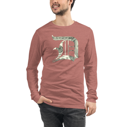 Detroit 'Old English D' T-Shirt (Benjamins Edition) | Unisex Long Sleeve