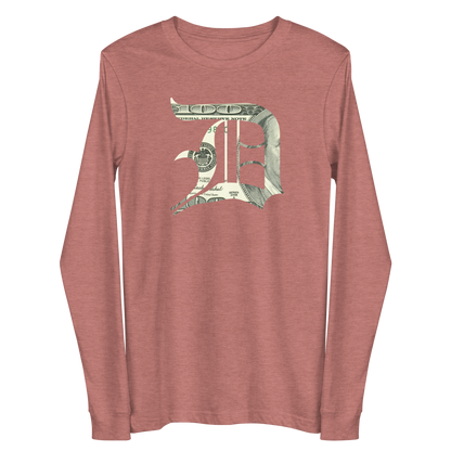 Detroit 'Old English D' T-Shirt (Benjamins Edition) | Unisex Long Sleeve