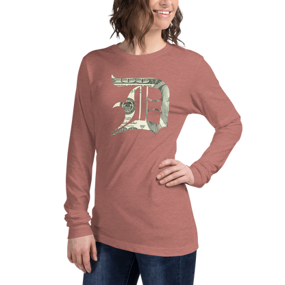 Detroit 'Old English D' T-Shirt (Benjamins Edition) | Unisex Long Sleeve