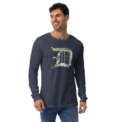 Detroit 'Old English D' T-Shirt (Benjamins Edition) | Unisex Long Sleeve