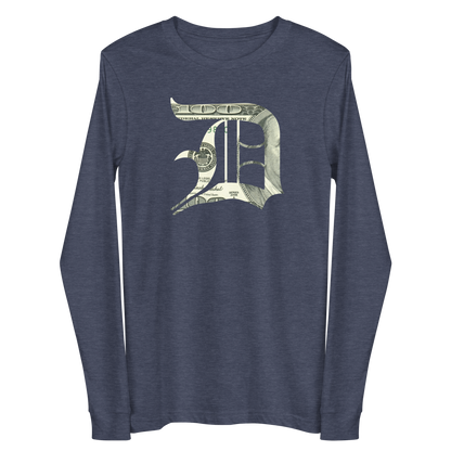 Detroit 'Old English D' T-Shirt (Benjamins Edition) | Unisex Long Sleeve