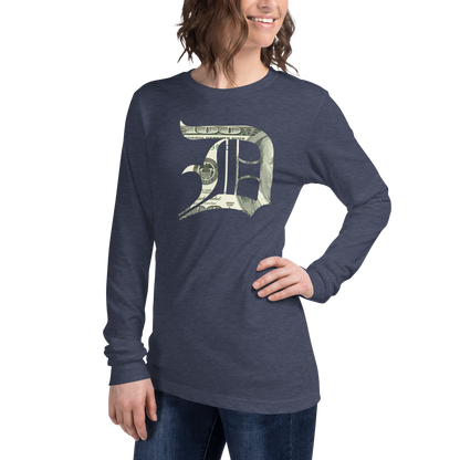 Detroit 'Old English D' T-Shirt (Benjamins Edition) | Unisex Long Sleeve