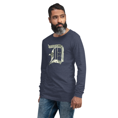 Detroit 'Old English D' T-Shirt (Benjamins Edition) | Unisex Long Sleeve