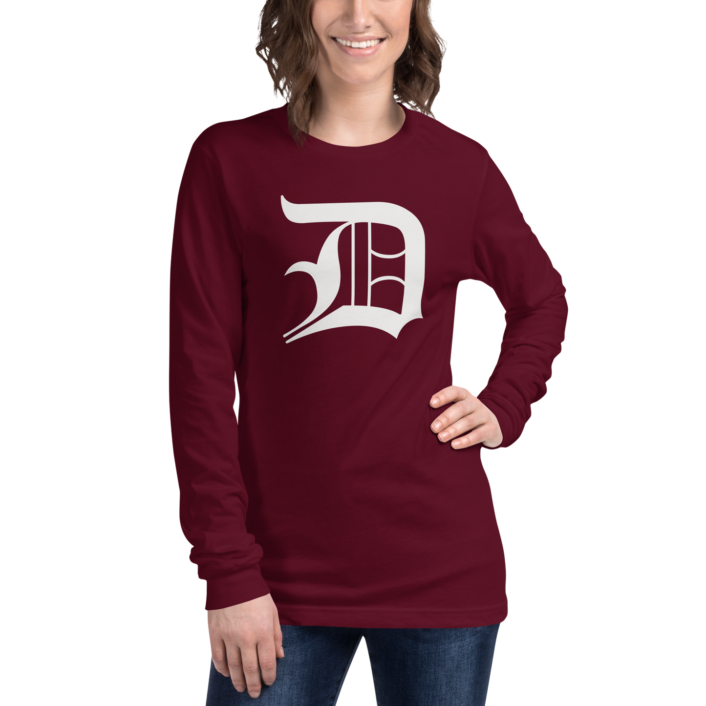 Detroit 'Old English D' T-Shirt | Unisex Long Sleeve