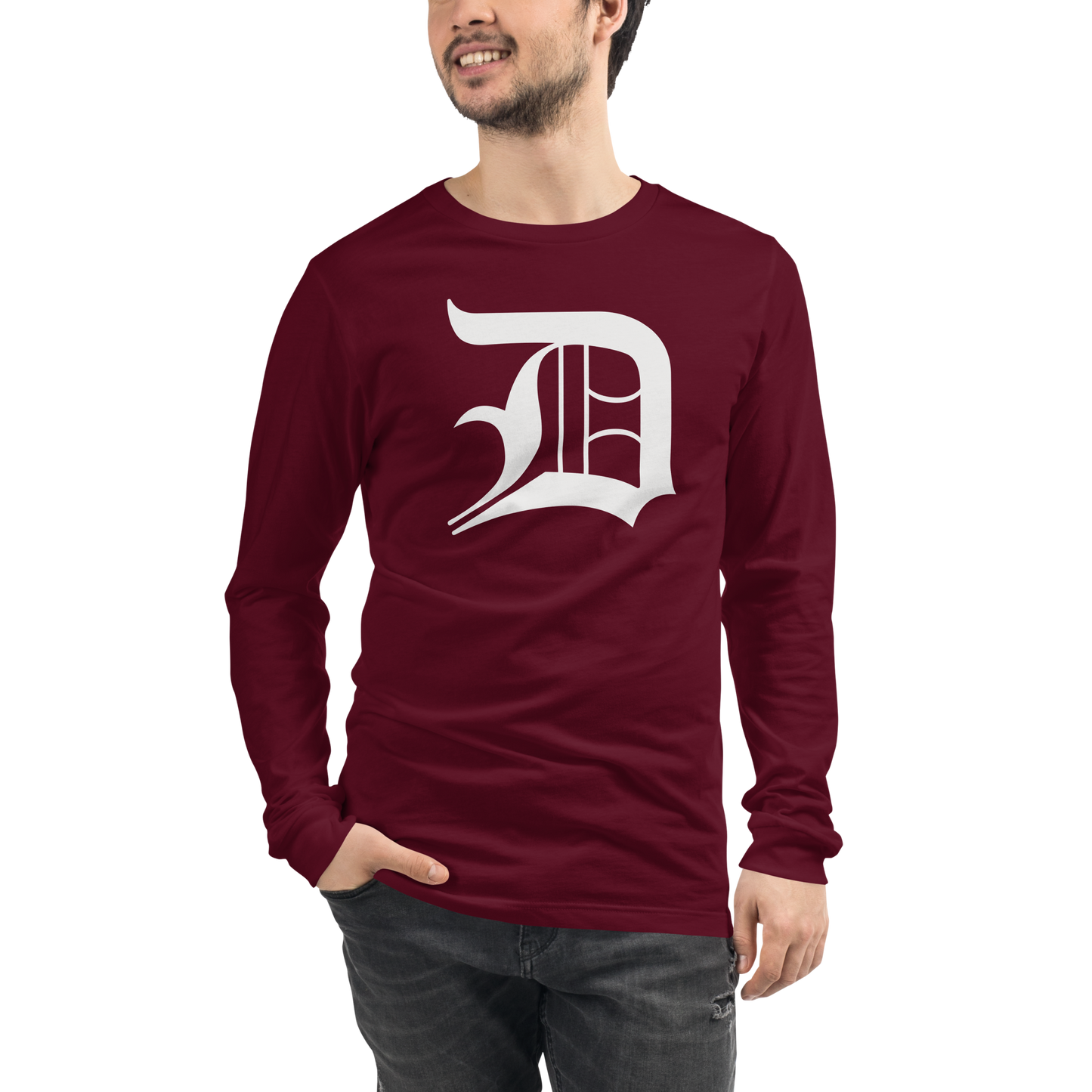 Detroit 'Old English D' T-Shirt | Unisex Long Sleeve