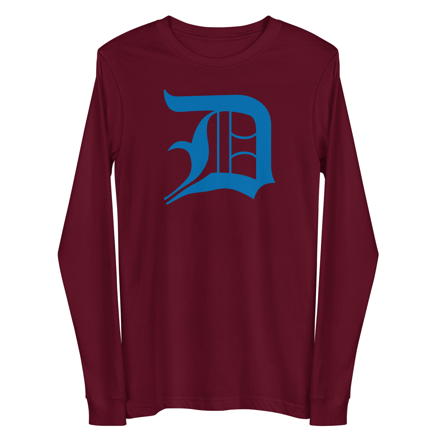 Detroit 'Old English D' T-Shirt (Azure) | Unisex Long Sleeve