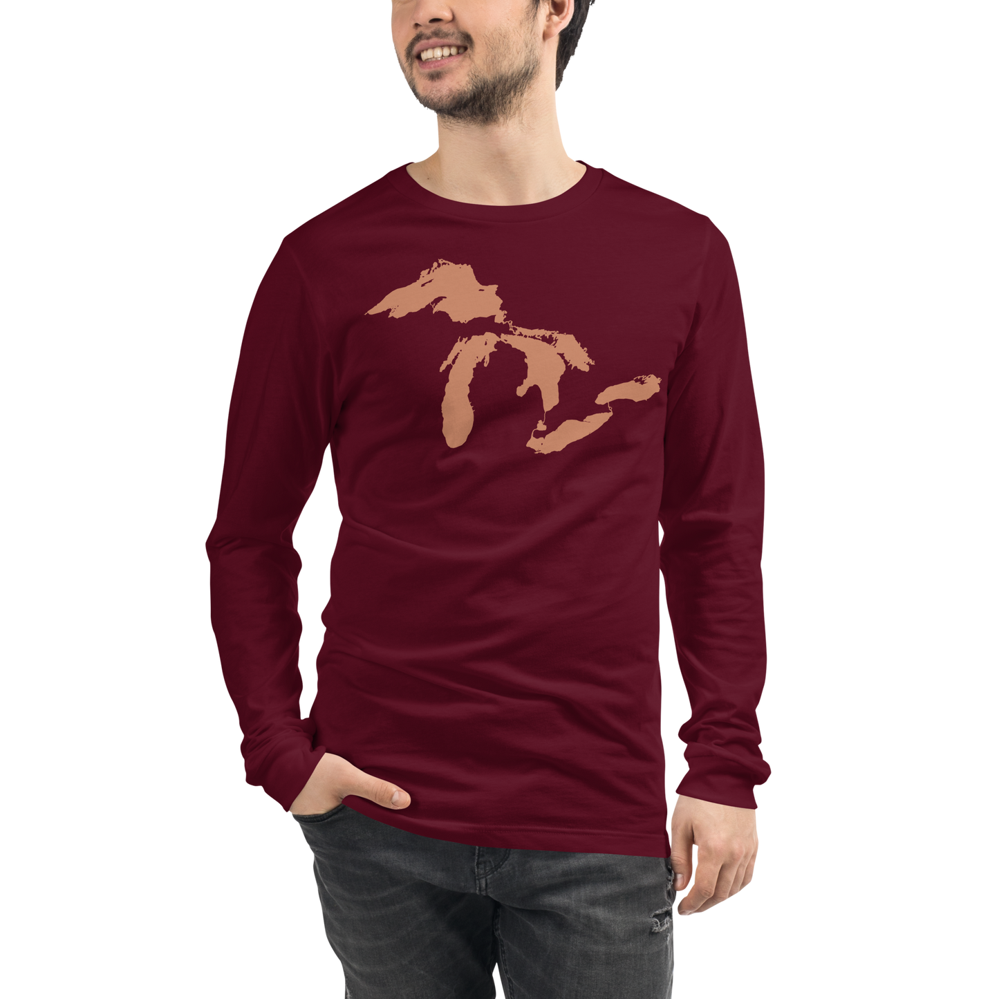 Great Lakes T-Shirt | Unisex Long Sleeve - Copper