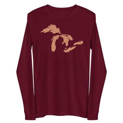 Great Lakes T-Shirt | Unisex Long Sleeve - Copper