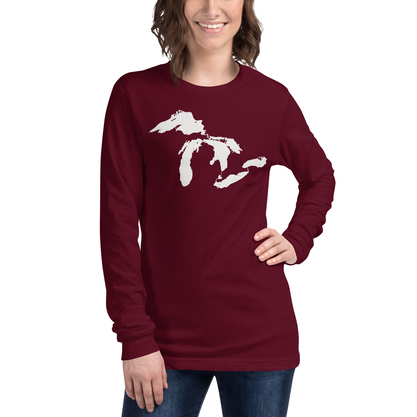 Great Lakes T-Shirt | Unisex Long Sleeve - White