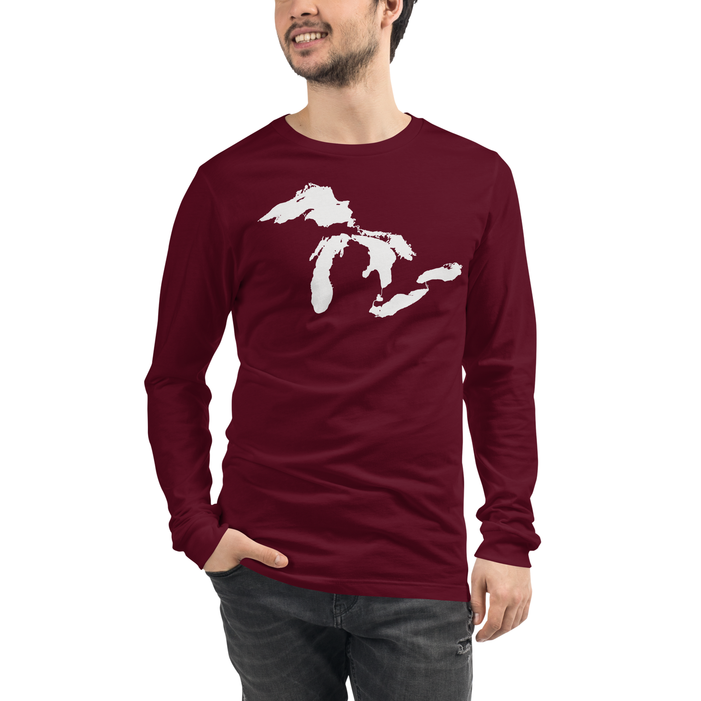 Great Lakes T-Shirt | Unisex Long Sleeve - White