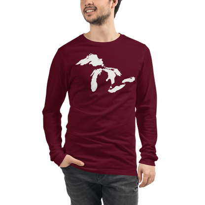 Great Lakes T-Shirt | Unisex Long Sleeve - White