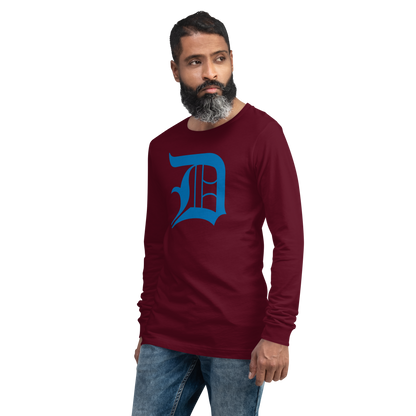 Detroit 'Old English D' T-Shirt (Azure) | Unisex Long Sleeve