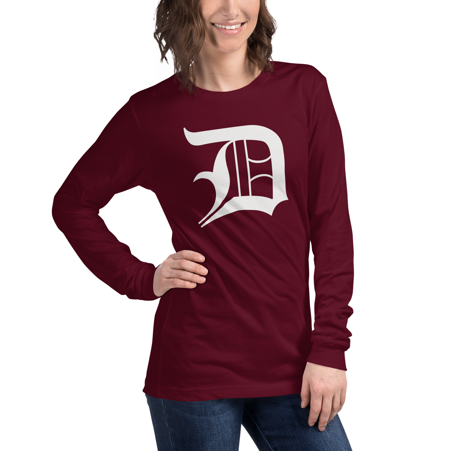 Detroit 'Old English D' T-Shirt | Unisex Long Sleeve