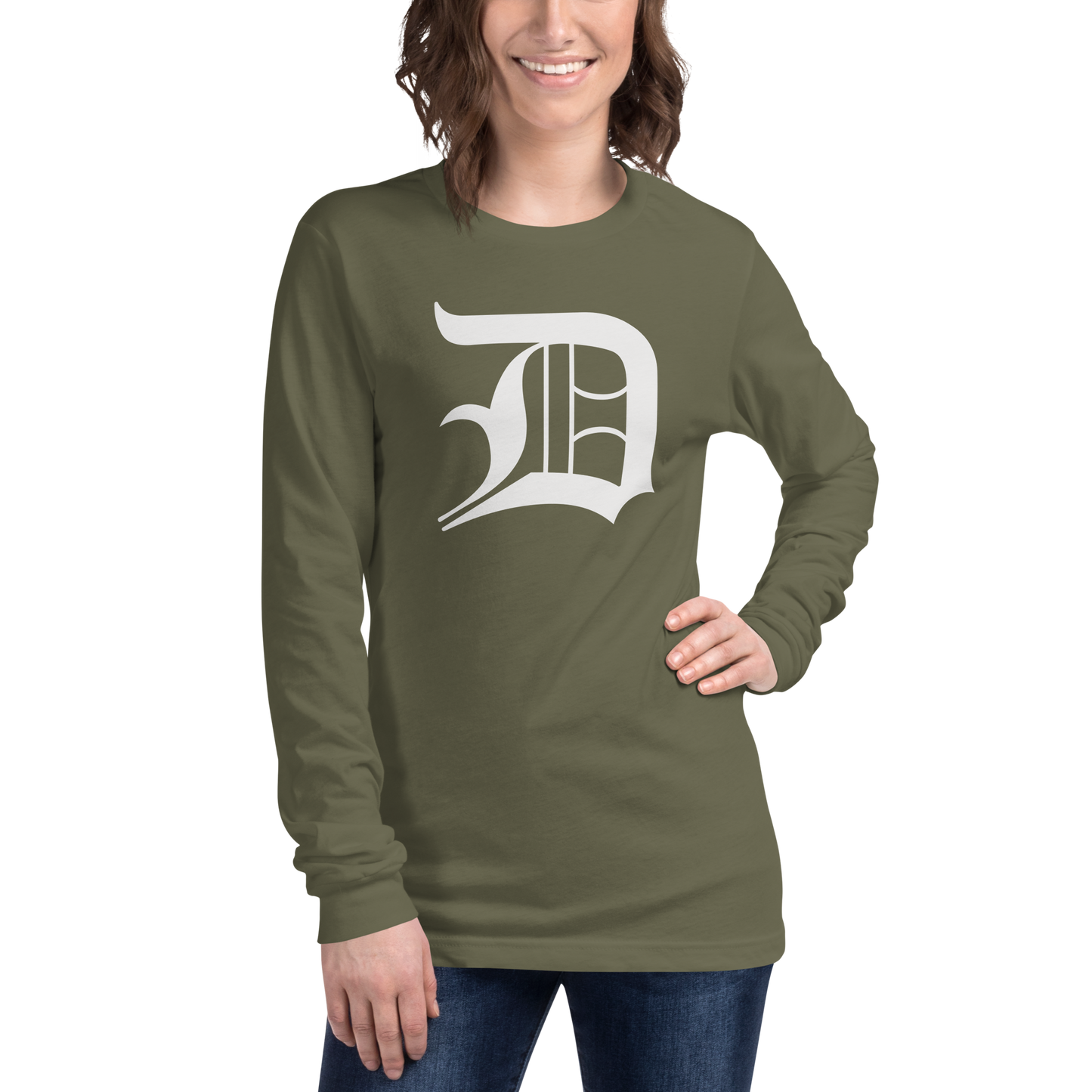 Detroit 'Old English D' T-Shirt | Unisex Long Sleeve