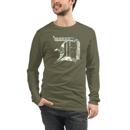 Detroit 'Old English D' T-Shirt (Benjamins Edition) | Unisex Long Sleeve