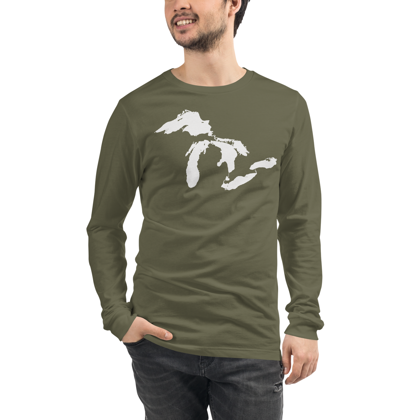 Great Lakes T-Shirt | Unisex Long Sleeve - White