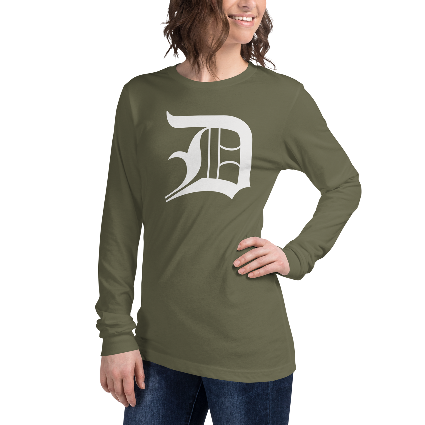 Detroit 'Old English D' T-Shirt | Unisex Long Sleeve