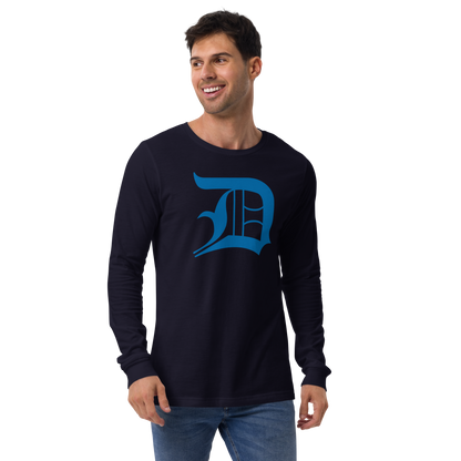 Detroit 'Old English D' T-Shirt (Azure) | Unisex Long Sleeve