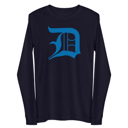 Detroit 'Old English D' T-Shirt (Azure) | Unisex Long Sleeve