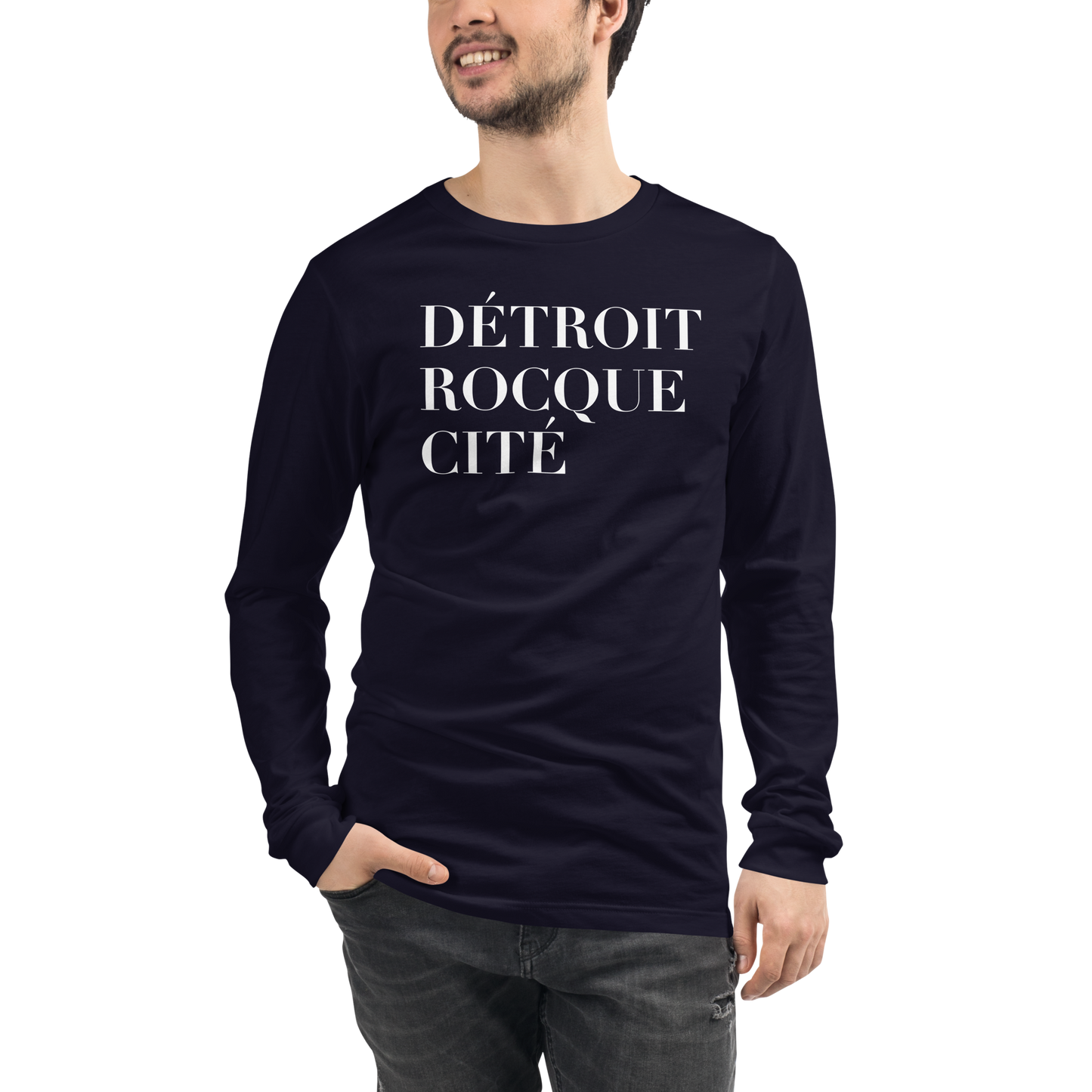 'Détroit Rocque Cité' T-Shirt | Unisex Long Sleeve