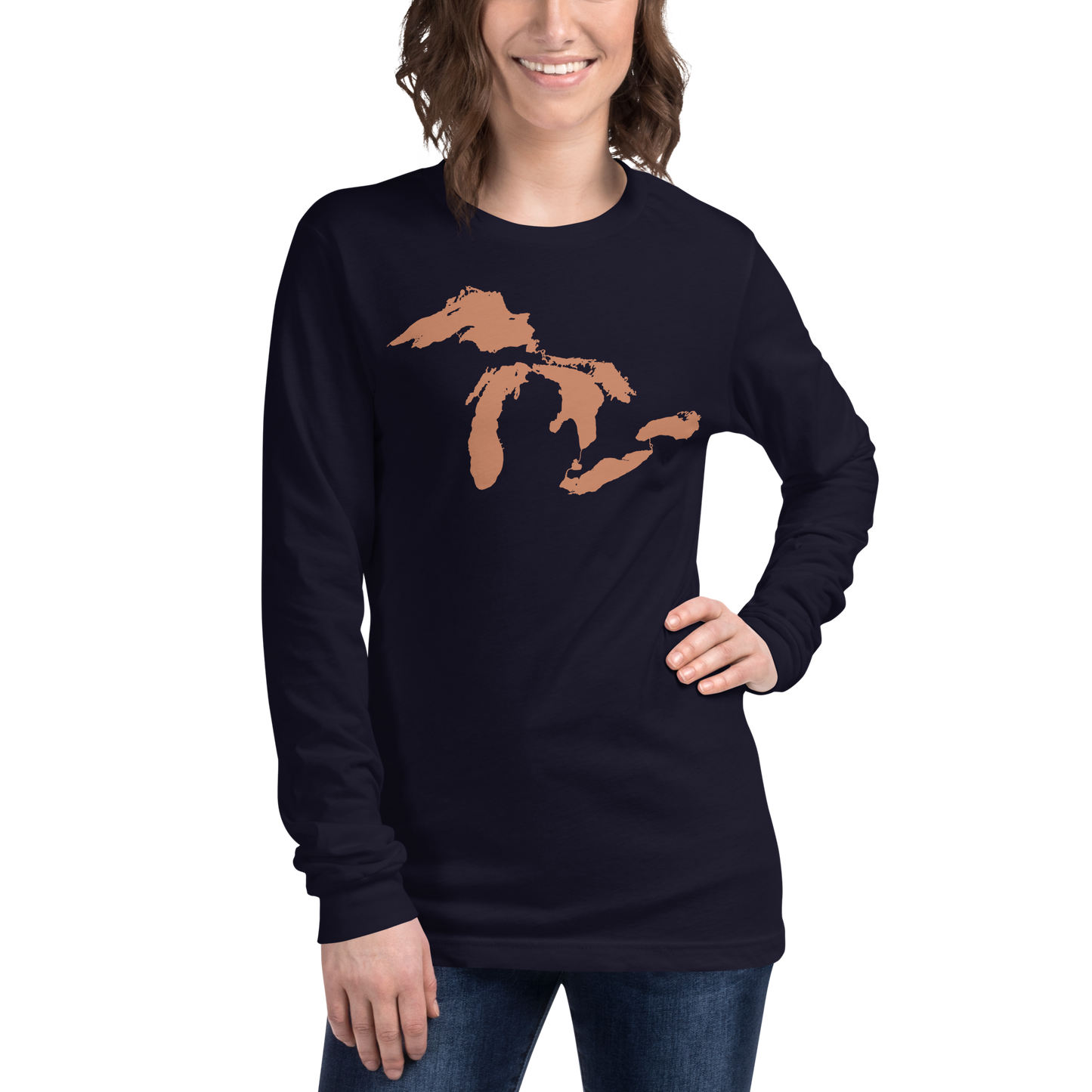 Great Lakes T-Shirt | Unisex Long Sleeve - Copper