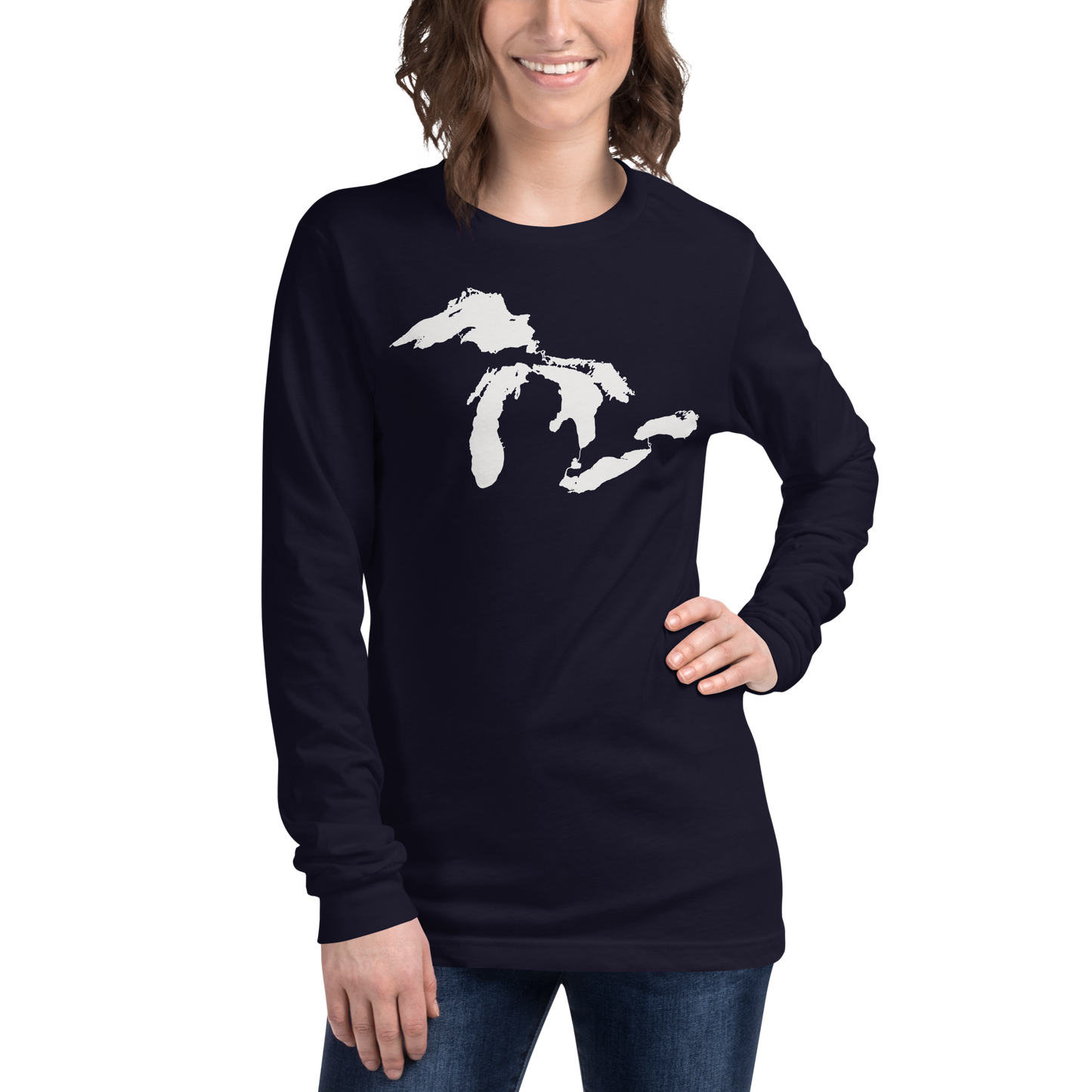 Great Lakes T-Shirt | Unisex Long Sleeve - White