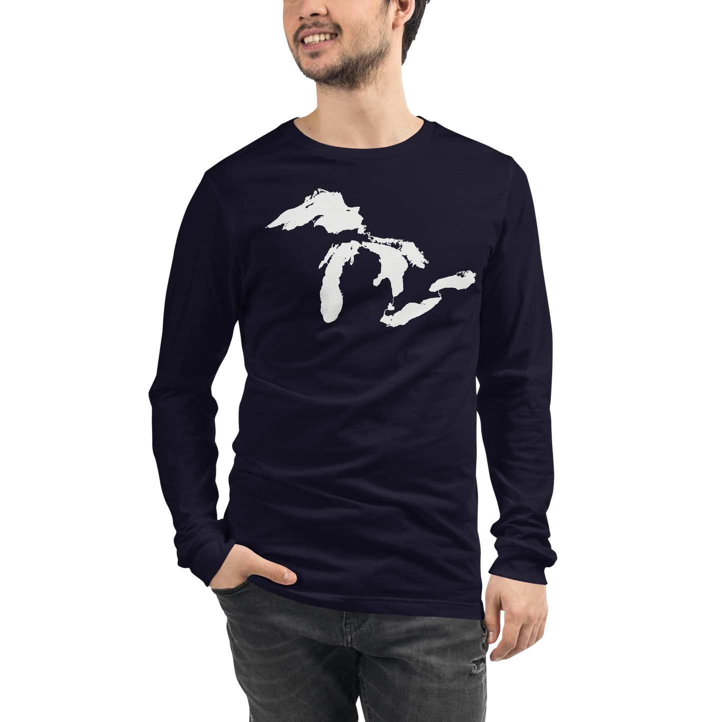 Great Lakes T-Shirt | Unisex Long Sleeve - White