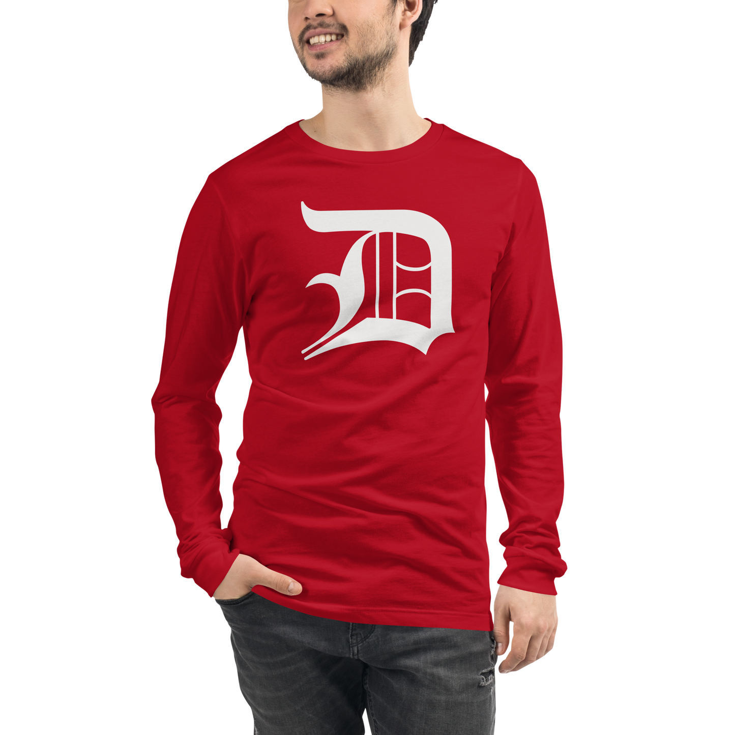 Detroit 'Old English D' T-Shirt | Unisex Long Sleeve